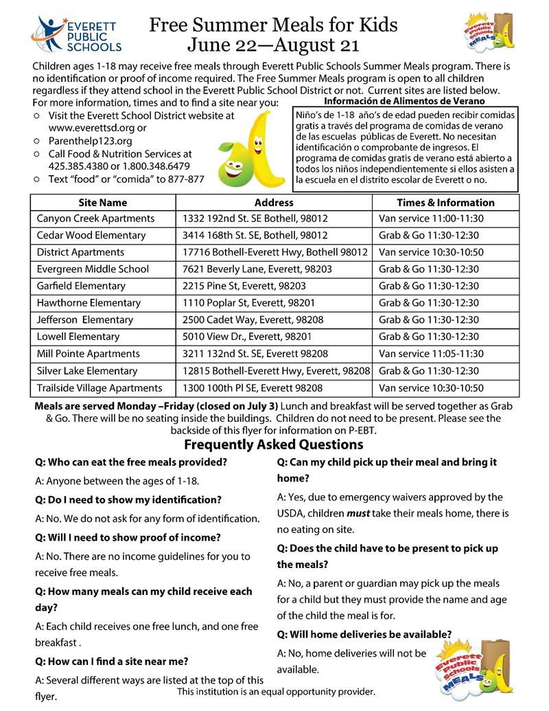 Summer Meals Flyer Summer Meals Flyer