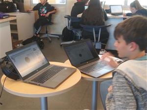 Student working to learn Computer Aided Drafting 