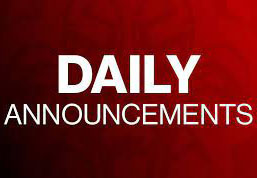  Daily Announcements