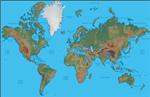 Physical World Map 