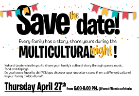  Multicultural Night on April 27th