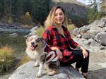 Female and dog 