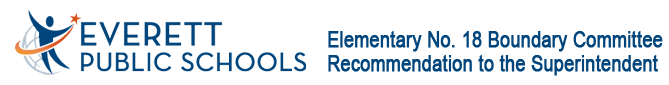 Everett Public Schools logo Boundary Recommendation to the Superintendent